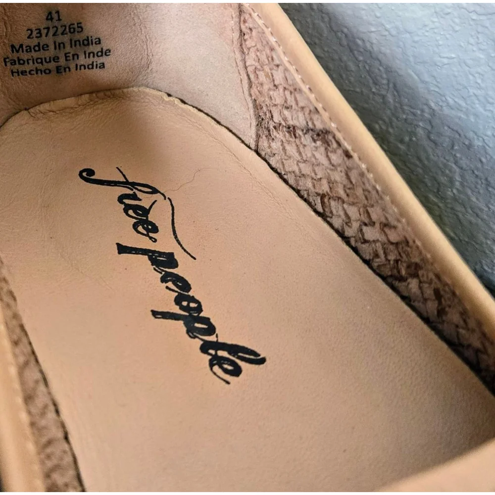 Free people People Santorini Sneaker Womens 41 Natural Combo Tan Slip on Sh